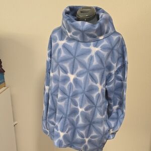 Burton Blue and White Cowl Neck Sweater